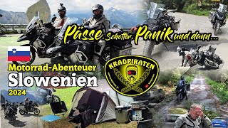 Motorradabenteuer Slowenien 2024  Pässe Schotter Panik [upl. by Quiteris]