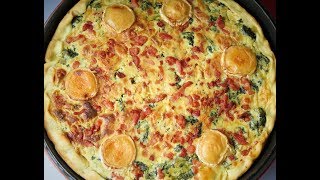 Recette 95 Quiche Aux Épinards Chèvre et Lardons de Dinde  Spinach Goat Cheese amp Lardon Quiche [upl. by Yvette]