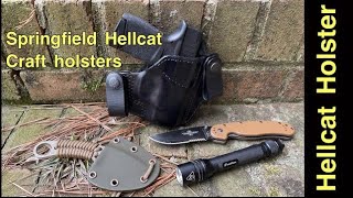 Springfield Hellcat IWB Leather Holster Craftholsters [upl. by Ilaw643]