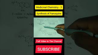 SYNTHESIS OF PAMAQUINE  MEDICINAL CHEMISTRY  3  B PHARM 6 SEMESTER  TAMIL EXPLANATION [upl. by Candyce]