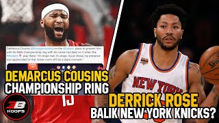 DERRICK ROSE BALIK NEW YORK KNICKS  DEMARCUS COUSINS CHAMPIONSHIP RING [upl. by Eeltrebor129]