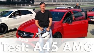 2016 Mercedes A45 AMG Das stärkste Kompakt Serienauto der Welt im Test  Fahrbericht  Deutsch [upl. by Carrie738]