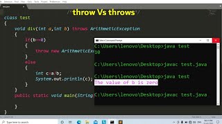 throw and throws program in java  Learn Coding [upl. by Ribaudo]