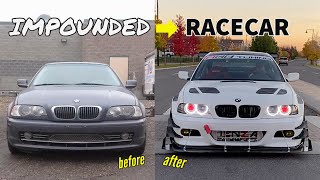 E46 Track car build in 12 minutes  Supercharged BMW 330ci  Insane custom race car transformation [upl. by Dion]