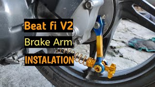 beat fi v2 brake arm instalation DIY [upl. by Isia]