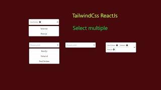 Creating a MultiSelect Dropdown with Tailwind CSS amp ReactJS  StepbyStep Guide [upl. by Florinda]