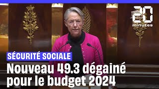 Budget 2024 de la Sécurité sociale  Le 15e 493 dElisabeth Borne [upl. by Anaynek]