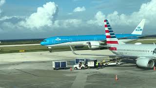 Arrival from Amsterdam KLM flight KL735 PHBVV at Hato International Airport Curaçao [upl. by Nevar42]