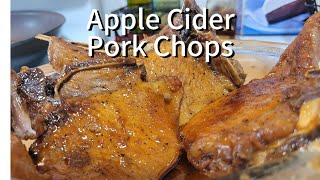 Glazed Apple Cider Pork Chops Super Easy [upl. by Suiram]