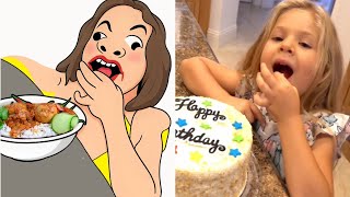 Diana and Dad Birthday Surprises and Sweets  funny Drawing Meme  Diana and Roma nastya artist [upl. by Maeve114]