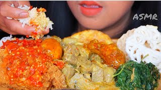 ASMR NASI PADANG AYAM CRISPY MUKBANG INDONESIA ASMR asmrsounds eatingsounds nasipadang ayam [upl. by Bonnette133]