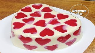 GELATINA MOSAICO DE CORAZONES TRES LECHES ❤ [upl. by Ennaoj]