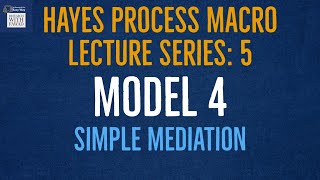 5 Hayes Process Macro  Model 4  Mediation Analysis with Single Mediator [upl. by Notsek387]