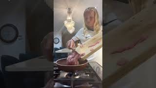 Boursin cheese pasta 🍝 cooking pasta cookingfood [upl. by Clerc]