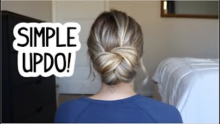 EASY UPDO HACK YOU NEED TO TRY MEDIUM amp LONG HAIRSTYLES [upl. by Dugan353]