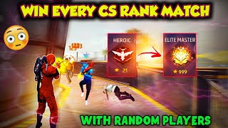 How To Win Every CS Rank Match With Random Player  Clash Squad Ranked Tips And Tricks 🤯 Free Fire [upl. by Brunell]