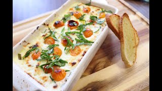 Cheese Herb and Tomato Dip with Crostini Recipe [upl. by Thanasi919]