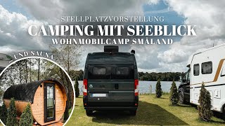 WOW 🌟 Mit SEEBLICK und SAUNA 😍  Wohnmobilcamp Småland [upl. by Petrie]