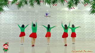 Beautiful Christmas  Line Dance  Beginner  Demo christmas2023 christmasmusic christmassong 💃💃 [upl. by Saudra]