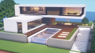 Minecraft Tutorial  Modern House  Gracium  Modern City 18 [upl. by Bremser125]