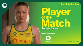 Origin Player of the Match  Constellation Cup Match One  Sophie Dwyer [upl. by Fabozzi]