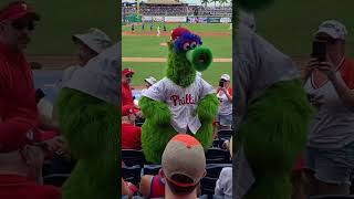 Philly fanatic puts on a show Baltimore vs Phillies Spring Training 2024 [upl. by Eirffej]