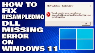 How To Fix ResampleDmoDLL is Missing Error in Windows 1110 Solution [upl. by Caitlin]