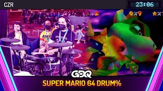 Super Mario 64 Drum by CZR in 2306  Awesome Games Done Quick 2024 [upl. by Mccollum98]