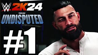 WWE 2K24 MyRise Undisputed Gameplay Walkthrough Part 1  WWE Champion [upl. by Allsun]