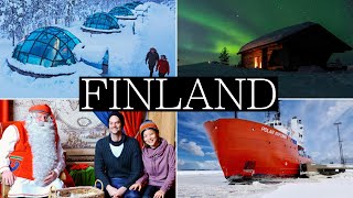 7 Days in FINLAND 😮 Lapland Glass Igloo Northern Lights Santa Claus  Travel Vlog [upl. by Winfrid]