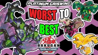 EVERY PLATINUM GRISWING RANKED FROM WORST TO BEST  Bakugan Evolutions Top 3 List [upl. by Baiel]