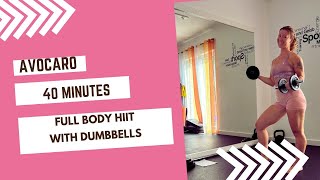 40 Min Full Body HIIT Workout  Weights hiitworkout dumbbell cardio weights [upl. by Atikahc]