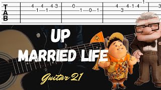 Up  Married Life  Guitar Tutorial Easy  Fácil [upl. by Rovert793]