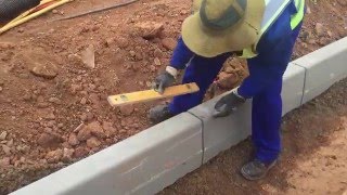 Installing Castle Bottom Kerbs [upl. by Adnovaj535]