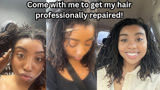 Getting my Locs Professionally RepairedExtended  First time going to a Loctician [upl. by Goeselt]