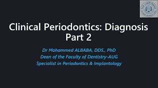 Clinical Periodontics diagnosis Part 2 [upl. by Henry]