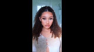 Trying This New Curly Hairstyle cute  easy [upl. by Murtha300]