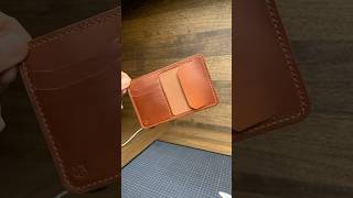 Making “Bramble V2” miniwallet in “Buttero” leather💳💵 leathercraft [upl. by Aiykan975]