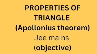 Properties of triangle  Median and its length [upl. by Richer]