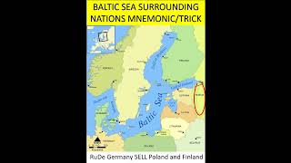 Learn the Countries Bordering Baltic Sea in 30 seconds  UPPCS Prelims Tricks  2023 [upl. by Ddart]