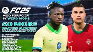 FC 25 MOD 2100 NEW PLAYER FACES ADDED TO EA FC24 NEW FACES BOOTS TATTOOS ETC WZRD PCK V29 [upl. by Bazar792]