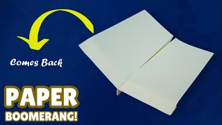 How to Make Paper Airplane Boomerang  Paper Boomerang That Comes Back [upl. by Yrek]