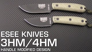 ESEE 3HM and 4HM Handle Modified Fixed Blade Knife Overview [upl. by Ettesel]