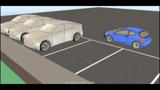 Automated parking simulation 3 Bay parking [upl. by Mialliw]