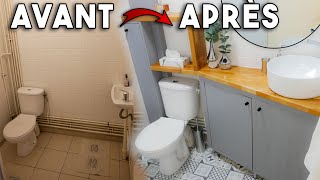 Rénovation de Toilettes WC incroyable et Astuces Déco [upl. by Rheba]