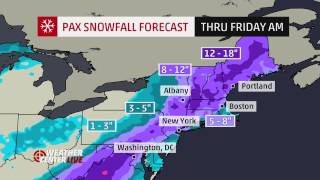 Winter Storm Pax Forecast Ice Rain Snow for DC Virginia NC [upl. by Ttenrag]