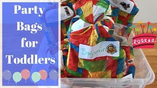 How to make birthday party bags for toddlers Googie bags goody bags easy fun and affordable [upl. by Dnalevets359]