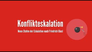 Konflikteskalation nach Glasl und Maßnahmen zur Konfliktbewältigung [upl. by Najed57]