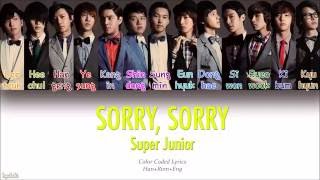 Super Junior 슈퍼주니어 – SORRY SORRY Color Coded Lyrics HanRomEng [upl. by Croom560]