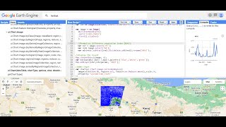 NDVI index calculation and time series drawing in Google Earth engine [upl. by Anoved126]